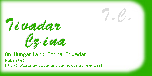 tivadar czina business card